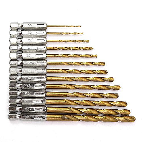 Yeezet 13 pz HSS 1/10,2 cm mm, codolo esagonale rivestito in titanio 1.5 mm-6.5 mm Y008 cambio rapido - 03