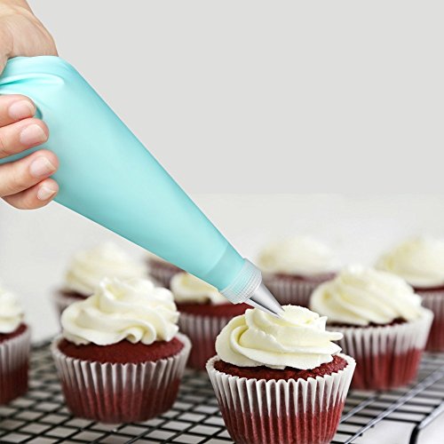 Dekool Spritztüllen Set mit 24 Stücke Garniertülle und 2 Kupplung für Keksen, Plätzchen, Pralinen, Geburtstag Tortendeko und Torten Deko Decorating Tools aus Edelstahl - 5