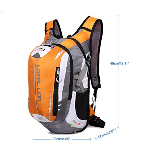 Local Lion Erwachsene Fahrradrucksack Trinkrucksack Reiserucksack Sportrucksack Tagesrucksack Outdoor Ultraleicht Wasserabweisend 18L - 2