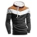 Produktbild Herren Wintermantel Männer Winterjacke Retro Hoodie Kapuzenpulli Tops Cord Patchwork Outdoorjacke Oversize Kapuzenpullis Jacke Mantel Outwear Lässig Kapuzenpullover Sport Sweatshirt Felicove