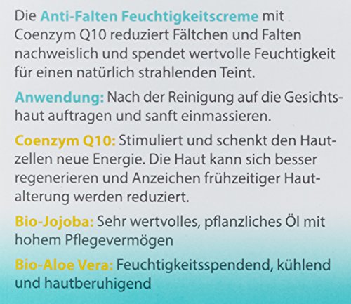 lavera Feuchtigkeitscreme Q10 ∙ Reduziert Falten ∙ Spendet Feuchtigkeit ∙ Anti Aging Tagescreme ∙ Tagespflege vegan ✔ Bio ✔ Naturkosmetik ✔ Natural ✔ Kosmetik Gesichtscreme 1er Pack (1x50ml) - 2