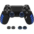 NiTHO Gaming Kit Compatible with PS4 Controllers, Set of 2 Anti-Sweat Silicone Handle Horns Skin Grip, Set of 2 Gameplay Control Thumb Grips and Improve Precision Analog Mini-stick Enhancers