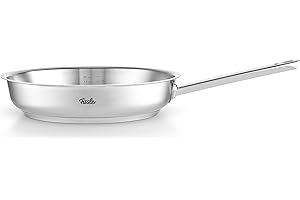 Fissler Profi Collection in acciao inox 28 cm, con scala di misurazione, superficie Novogrill, cottura a induzione, Nuovo modello