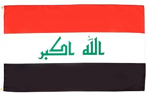 AZ FLAG Flagga Irak 150x90 cm Banér Irakisk Lätt Polyester 2 Öljetter