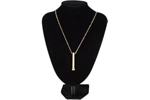 Leftwei Stressabbau Achtsame Halskette, Atemhalskette Spiritueller Schmuck Atemübungsgerät Angstpfeife Halskette für Gewohnheitsmäßige Atemübungen, Meditation, Angstlinderung (Gold)