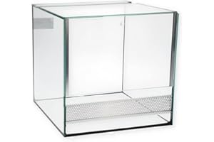 GarPet Glas Terrarium 30x30x30 cm Viviarium Pflanzen Terrarium Reptilien Amphibien Spinnen Glasterrarium mit Alu Belüftung Falltür