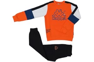 MARBEL Kappa Tuta bambino ragazzo in 100% cotone French Terry. Tuta Full Zip in Felpina Leggera Ideale per l’autunno e la primavera. Kappa Back To School.