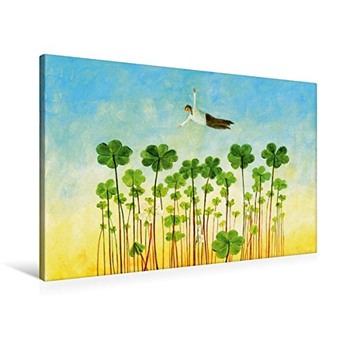 Premium Textil-Leinwand 90 cm x 60 cm quer, Jemanden über den grünen Klee loben | Wandbild, Bild auf Keilrahmen, Fertigbild auf echter Leinwand, Leinwanddruck: Serie Sprichwörter (CALVENDO Spass)