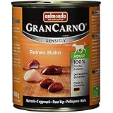 Animonda GranCarno Hundefutter Sensitive Adult Reines Huhn, 6er Pack (6 x 800 g)