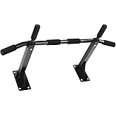 Wall Mounted Pull Up Bar, Chin Up Bar with Foam Padded Hand Grips, Wall Mount Gym Training Exercise Bars, Upper Body Workout 