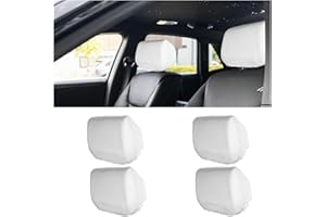 JNNJ 4 Pièces Housse D'appui-Tête De Voiture, Housse D'appui-Tête Lavable Et Anti-Poussière, Housse De Protection pour Appui-Tête Respirante, pour Véhicules, Voiture Monospace, Automobile(Blanc)