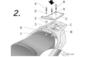 SHAD Y0fj31st - anclajes soportes fijaciones herraje baul maleta top master compatible con yamaha fjr 1300 2001-2005