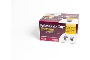 Broadman Church Supplies, Premium Easy-to-Open Dual Tab, Pre-filled Communion Fellowship Cup, 100% Concord Grape Juice blend and Wafer Set, 500 Count