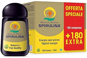 MARCUS ROHRER SPIRULINA MARCUS ROHRER Alga Spirulina 180+180 Compresse Con Flacone In Vetro, color Standard, Spirulina