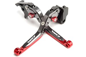 E-SPEEDMTC ESPEEDMTC For HONDA CBR 150R 250RR 300R 500R 2013-2021 Modified CNC aluminum Alloy 6-stage Length Adjustable Foldable Brake Clutch Lever Accessories (Red)