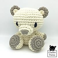 Mr. Bear - Amigurumi - Teddybär - Bär - Gehäkelt - Handgefertigt - Embroidered eyes - Crafter Twins