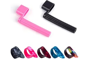 REQAG 2 Pezzi Avvolgicorde Chitarra Con 5 plettri per chitarra Basso Giracorde Chitarra Guitar String Winder Estrattore Perni Chitarra Acustica Elettrica