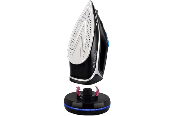Fagor Comforta Free Roll Fer à repasser à vapeur sans fil avec base de charge 360°, 2200 W de puissance, semelle en céramique antiadhésive, vapeur verticale et coup de vapeur puissant, système