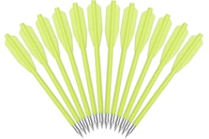 ELONG OUTDOOR Mini Pernos de Ballesta, Flechas de Objetivo de 50-80lb, Pistola de Tiro con Arco, Dardos de Caza de Pesca, Puntas de Acero de 6,3", práctica de puntería de Caza