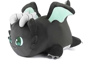 YUMSOU 25cm Cute Aphmau Meows Cat Plush Toy Soft Meemeow Stuffed Donut Cat Plushes French Fry Cheeseburger Food Plush Doll Gifts (Dragon)