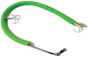 Sea Striker CT14G Cuda Tube Rig Deluxe, 2-Hooks, 1-Pack, Flourescent Green