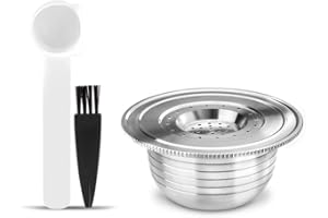 i Cafilas Espresso Capsule Caffè Compatibili Bialetti, Capsula ricaricabile,riutilizzabili Filtro in Acciaio Inox,Coffee Capsule +Cucchiaio + Spazzola