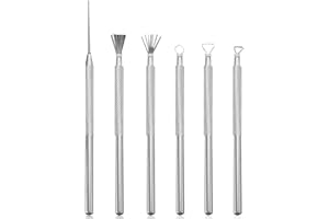 CJZZ Herramientas Arcilla Juego De 6 Piezas，Herramientas De Tallado De Cerámica De Arcilla, Raspador De Tallado Herramientas De Detalle De Cerámica Adecuado，para Esculpir Principiantes y Artistas