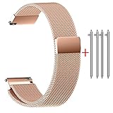 Smileq Fashion Uhrenband-Verschluss aus Edelstahl, Uhrenarmband 22/20/18/16/14 mm, für Universal-Armbanduhren., rose gold, 18 MM