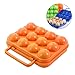 Produktbild pawaca tragbar 12 Eier Slots Halter Eier Transportbox Aufbewahrungsbox Hülle mit Griff Ideal für Picknick, Outdoor Abendessen, Camping und Wandern etc.