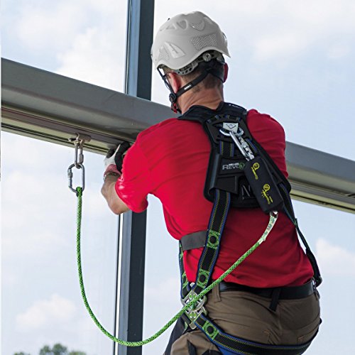 Miller H-Design Dachdeckerset mit 2-Punkt-Auffanggurt, doppeltem Verbindungsmittel(1,5m) im Rucksack; geprüft nach EN 361 - 4