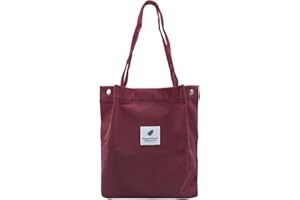 YDHfdc Cord Tasche Groß Umhängetasche Damen Handtasche Shopper Bunt Gestreift Tote Bag Strandtasche Tasche Shopper Stofftasche für Alltag, Büro, Schule und Einkauf