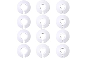 TQPUWT Couvercle de Tuyau de Radiateur Colliers, 12 Pièces cache tuyau plomberie, rosace radiateur, pour Tuyau de Type 12, Type 16, Type 20, rosaces pour tuyaux de chauffage, Blanc