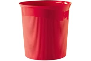 HAN cestino per la carta Re-LOOP – 6 UNITÀ, say yes to 100% recycled, capacità di 13 litri, design giovane e innovativo, stabile ed elegante, rosso, 18148-917