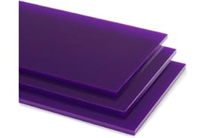 52 NORTH 3mm Perspex Acrylic plastic sheet Perspex Sign Material - multiple sizes and Colours - Black, White, Red, Green, Blue, Orange (A2 (600mmx400mm), Purple)