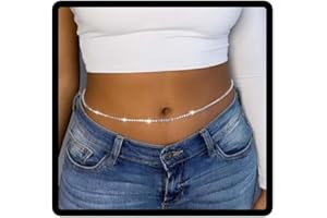 Clataly Crystal Waist Chain Belly Body Chains Jewelry Chain Nightclub Waist Accessories for Women and Girls
