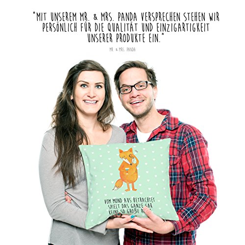 Mr. & Mrs. Panda Kissen 40×40 Fuchs Lord – 100% handmade in Norddeutschland – Fuchs, Füchse, Lord, Adeliger, adelig, Monokel, Cocktail, Adel, König, Spruch. lustig, Liebeskummer, Motivation Kissen, Kissenhülle, Kopfkissen, Geschenk, Schenken, Couch, Sofakissen, weich, flauschig, 40×40, 40 x 40 Fuchs, Füchse, Lord, Adeliger, adelig, Monokel, Cocktail, Adel, König, Spruch. lustig, Liebeskummer, Motivation - 2