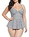 Produktbild LETSDO Plus Size Gingham Rock Top Tankini Badeanzug (XXXL Größe Kann Nur die Größentabelle Folgen, Wie gezeigt)