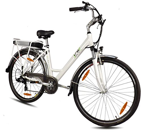 LLobe Erwachsene 28 Zoll City E-bike Blanche, Weiß, 49 cm, 130705