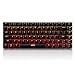 Produktbild Qisan Gaming Mechanische Tastatur Wired Blue Switch Anpassbare Key Backlight Tastatur 82-Tasten Extreme Einfache Design (Flames Version)
