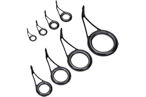 JTKREW 8 pcs Kit de réparation de Canne à pêche, kit de réparation de Canne à pêche, kit de réparation de Pointe, pièce de pêche, Guides de Canne à pêche