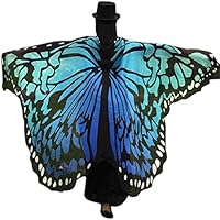 Overdose Frauen 197*125CM Weiche Gewebe Schmetterlings Fl&uuml;gel Schal feenhafte Damen Nymphe Pixie Halloween Cosplay Weihnachten Cosplay Kost&uuml;m Zusatz