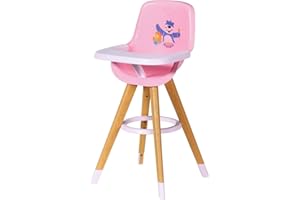 BABY born Chaise Haute Accessoire - pour des Jeux Imaginatifs avec la Poupée - Dotée d'un Siège Confortable, d'une Table Robuste pour Manger et Jouer dessus - pour les enfants Âgés de 3 ans et +