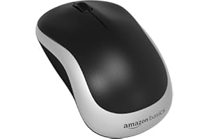 AmazonBasics Wireless Mouse, 2.4 GHz with USB Nano Receiver, Optical Tracking, for PC/Mac/Laptop/Tablet (Black)