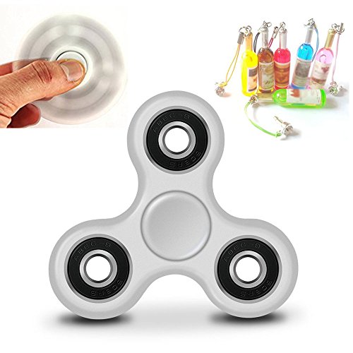 Fidget Spinner,CaseMa-EU Tri-Spinner Fidget Toy Stress Reducer Perfect Gift for Quitting Smoking, ADD, ADHD, Anxiety, and Autism for Adults and Children (ABS-White) + a Free Random Color Dust Plug Fidget Spinner,CaseMa-EU Tri-Spinner Fidget Toy Stress Reducer Perfect Gift for Quitting Smoking, ADD, ADHD, Anxiety, and Autism for Adults and Children (ABS-White) + a Free Random Color Dust Plug