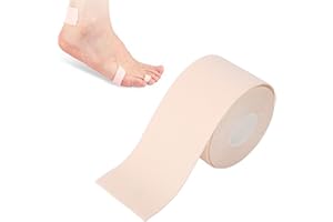 TOMOTATO Moleskin Roll for Foot, 2in x 14.8ft Soft Velvet Heel Protector Tape Feet Blister Prevention Tape Foot Care Sticker Adhesive Roll for Feet, Toes, Heel or Side of Foot (Light)
