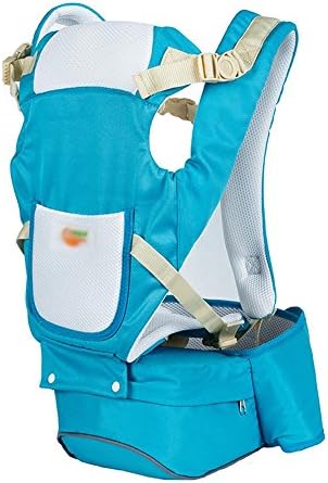 GUAN Baby Carrier Breathable Hip Seat Carrier Ergonomic Design Variety Carry Ways With Detachable Seat Portable Multifunction Backpack Carrier Blue