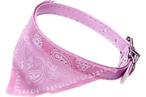 WOO LANDO Collare per gatti con bandana effetto cachemire e fibbia in taglia S: circonferenza del collo 20-26 cm