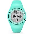 Focwony Digital Non-Bluetooth Fitness Tracker Watch,Waterproof, with Pedometer, Steps, Distance, Calories Burned, Alarm Clock, Stopwatch, Great Gift for for Kids Teens Girls Boys Women (Green)