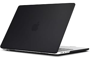 TECOOL Funda para MacBook Pro 14 Pulgadas 2023 2021 con M3 M2 M1 Pro/MAX Chip, A2992 A2918 A2779 A2442, Carcasa Protectora Dura de Plástico Mate, Negro