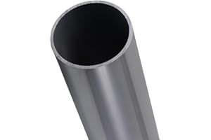 TA-VIGOR 67.8mm ID 75mm OD PVC Rigid Round Pipe, 0.65M Length Plastic Tube, High Impact Straight Duct Channel for DIY Decoration, Water Cooling System, Fish Tank, Decoration, Cable Sleeve, Light Grey